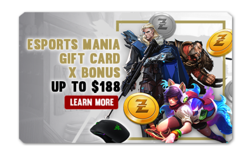 You are currently viewing ESPORTS MANIA GIFT CARD X BONUS UP TO $188